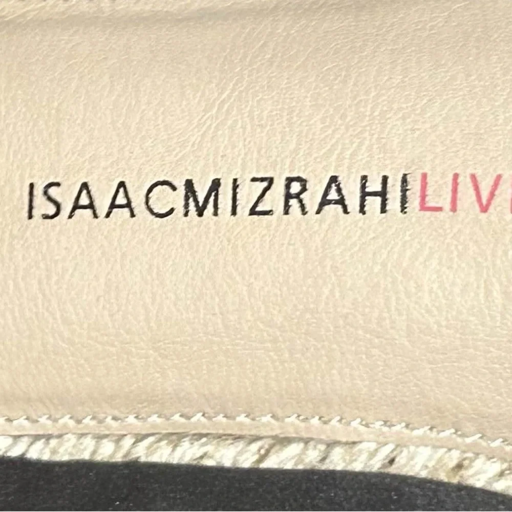 Isaac Mizrahi Live! • Gingham Espadrilles • Size 7 • Eyelet Embroidery, Black